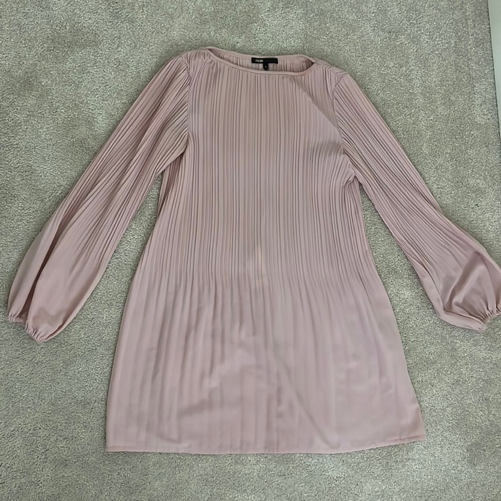 Light Pink Puff Sleeve Mini Dress